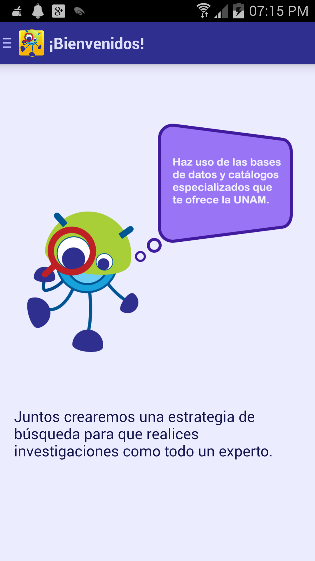 pantalla de entrada
